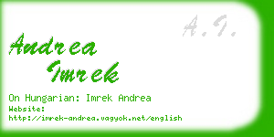 andrea imrek business card